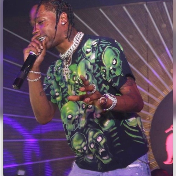 Blue Skull all over tee - Picture 4 of 4